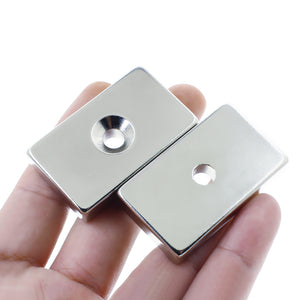 N52 Cuboid Magnet with Hole 5pcs