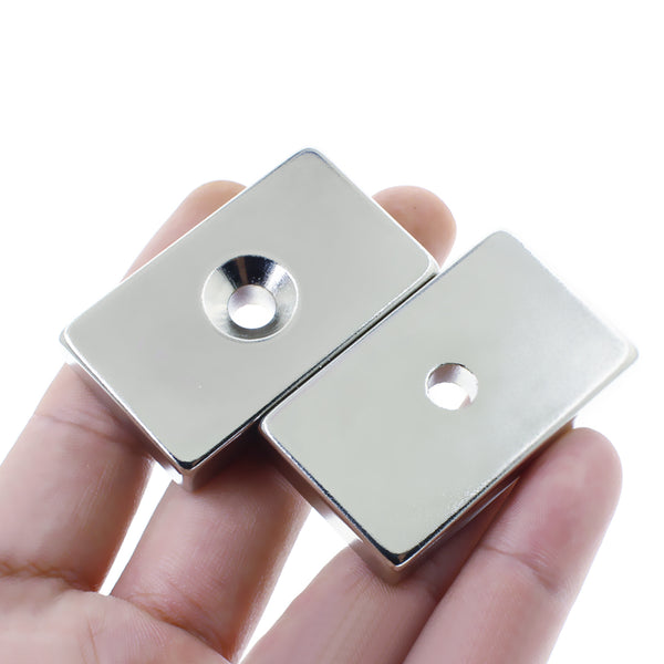 N52 Cuboid Magnet with Hole 5pcs