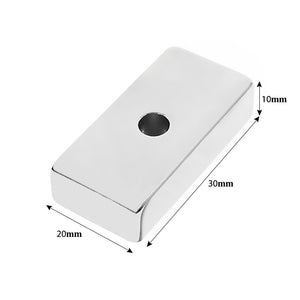N52 Cuboid Magnet with Hole 5pcs