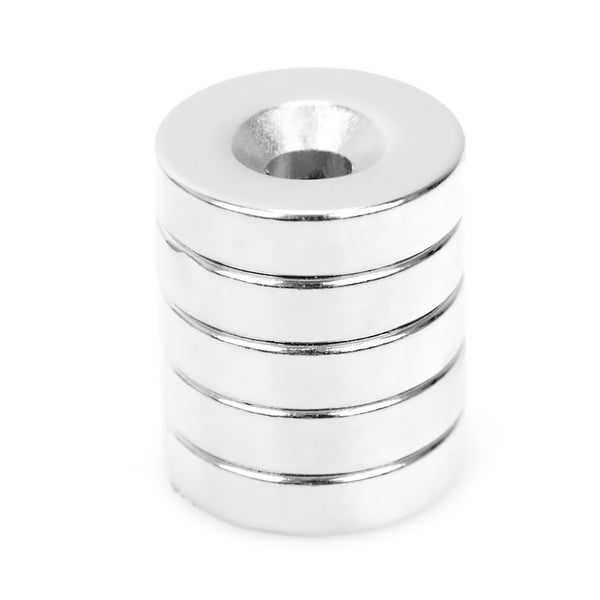 N52 Cylinder Magnet with Hole 5pcs
