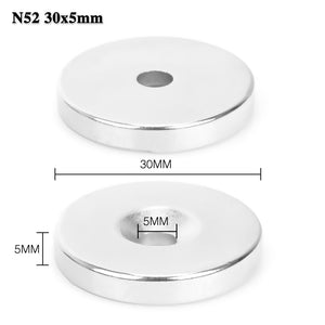 N52 Cylinder Magnet with Hole 5pcs