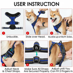 No-Pull Adjustable Front Range Dog Harness