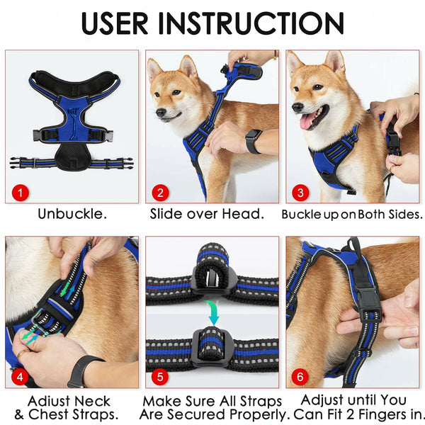 No-Pull Adjustable Front Range Dog Harness