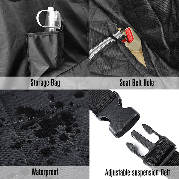 Pet Back Car Seat Cover - Zipper Back+Bags