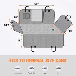 Pet Back Car Seat Coverr - Mesh window zipper