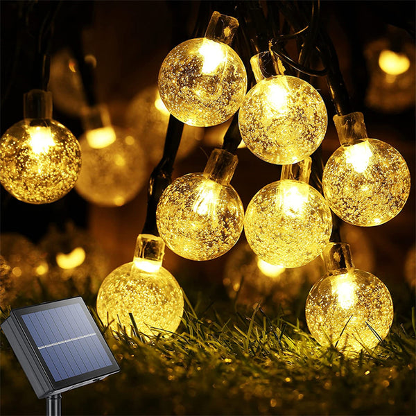 Warm White Solar Globe String Lights Festivals