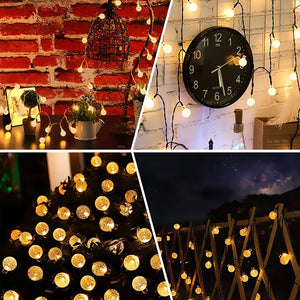 Warm White Solar Globe String Lights Festivals