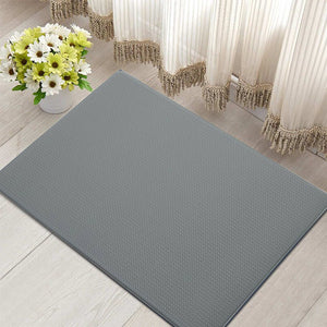 PU Leather Kitchen Mat Grey