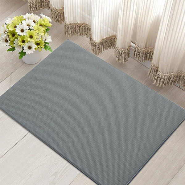PU Leather Kitchen Mat Grey