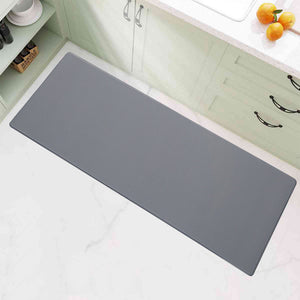 PU Leather Kitchen Mat Grey