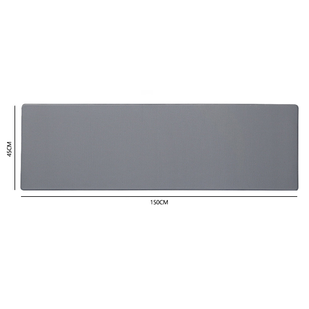 PU Leather Kitchen Mat Grey