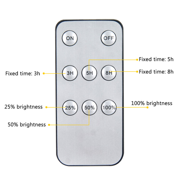 Solar Hanging 1/2 Light White with Remote Control