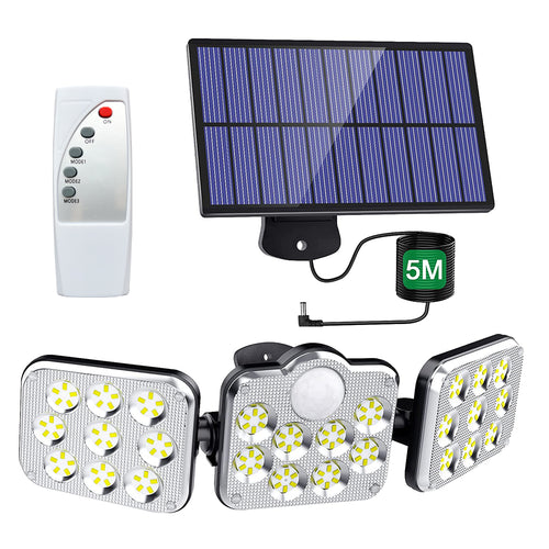 3 Head 138LED Solar Light