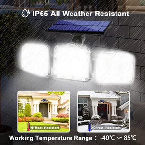 3 Head 138LED Solar Light