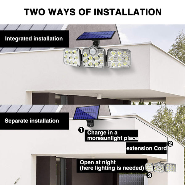 3 Head 138LED Solar Light
