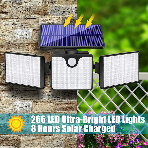 3 Head 138LED Solar Light
