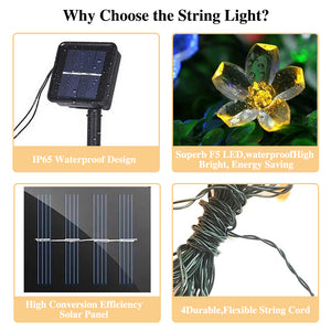 Solar Sakura Globe String Lights Festivals