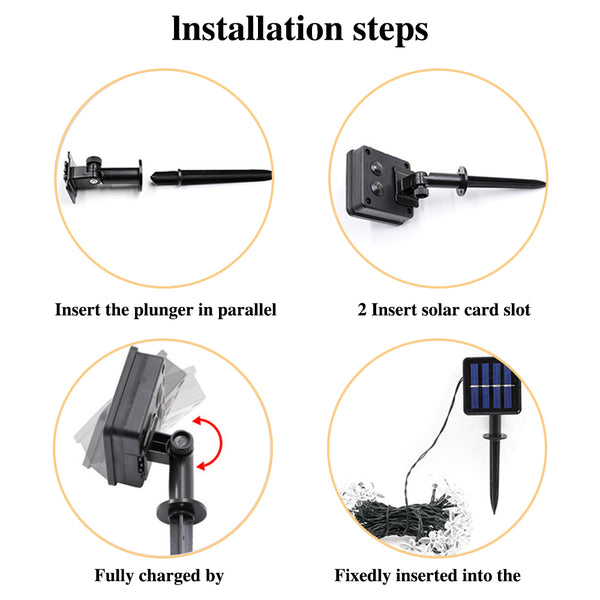 Solar Sakura Globe String Lights Festivals