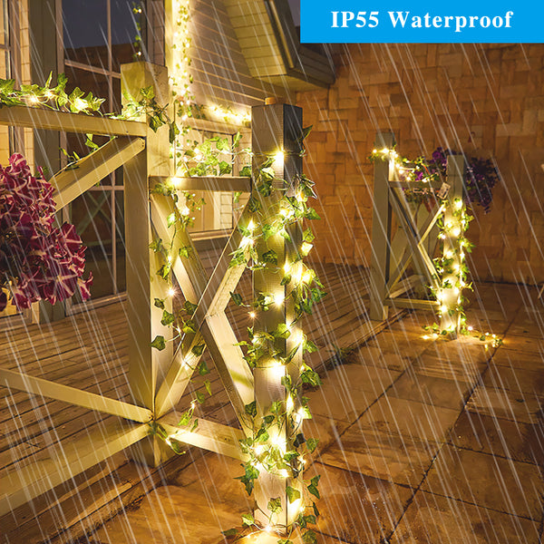 10M 100LED Solar Ivy String Light Festivals