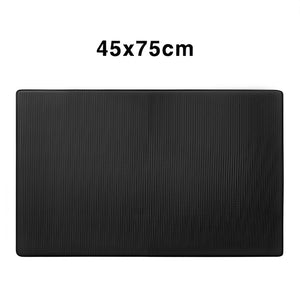 PU Leather Kitchen Mat Black