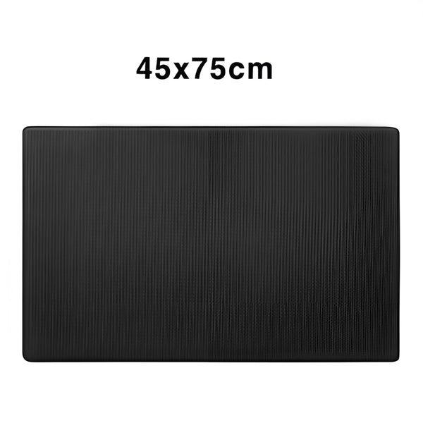 PU Leather Kitchen Mat Black