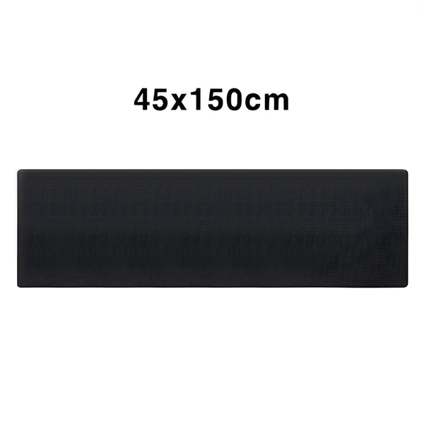 PU Leather Kitchen Mat Black