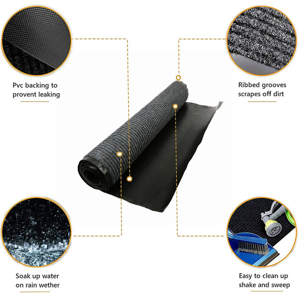 Stripes DoorMat Gery