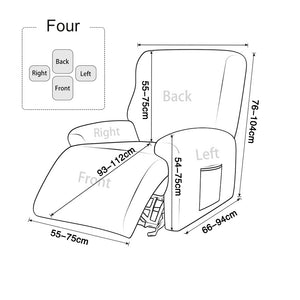 Velvet Recliner Chair Covers 1/2/3 Seats