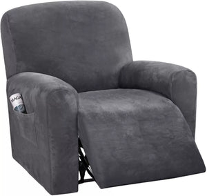 Velvet Recliner Chair Covers 1/2/3 Seats
