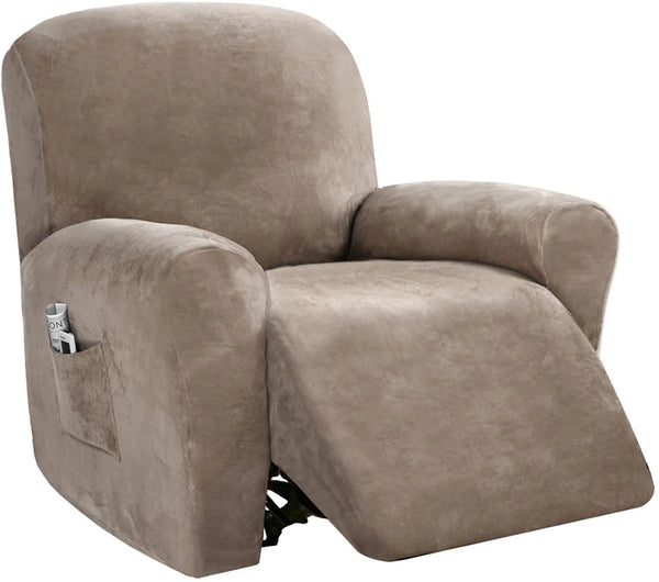 Velvet Recliner Chair Covers 1/2/3 Seats