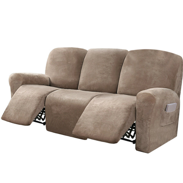 Velvet Recliner Chair Covers 1/2/3 Seats