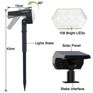 108LED Solar Garden Spot Light