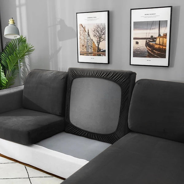 Velvet Sofa Cushion Cover 1/2/3/4 Seats