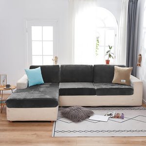 Velvet Sofa Cushion Cover 1/2/3/4 Seats