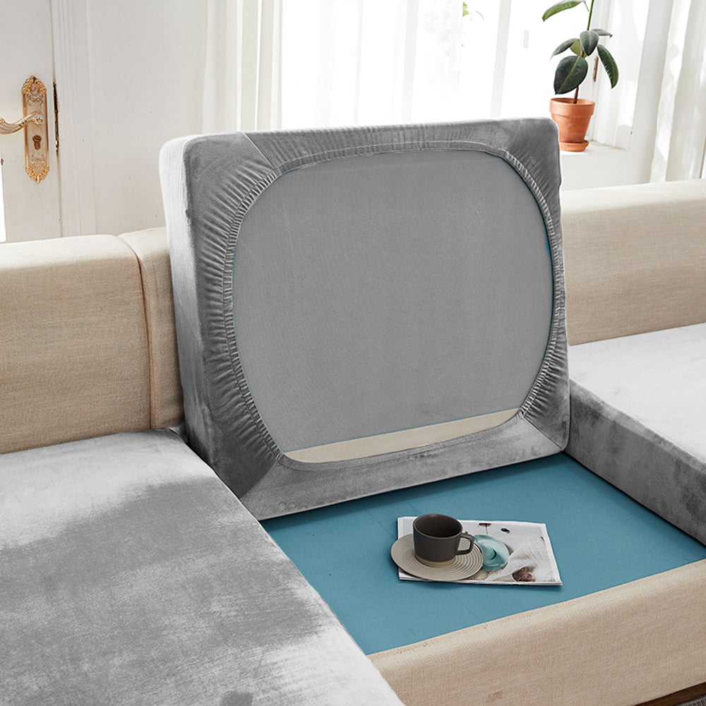 Velvet Sofa Cushion Cover 1/2/3/4 Seats