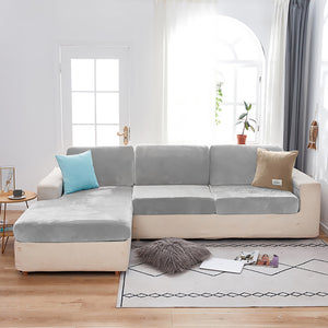 Velvet Sofa Cushion Cover 1/2/3/4 Seats