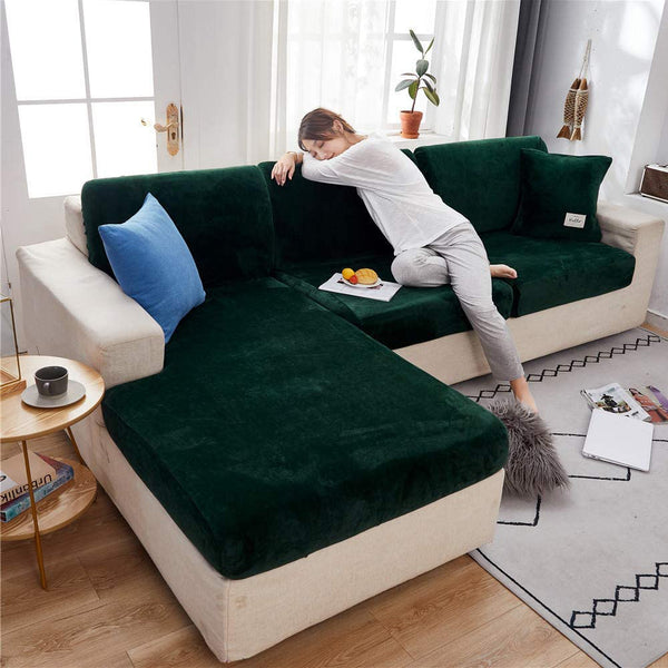 Velvet Sofa Cushion Cover Back/Chaise