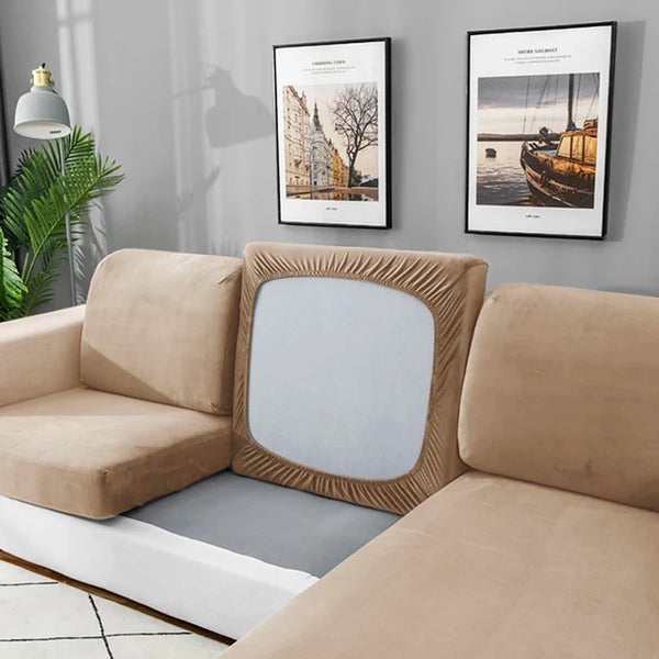 Velvet Sofa Cushion Cover 1/2/3/4 Seats