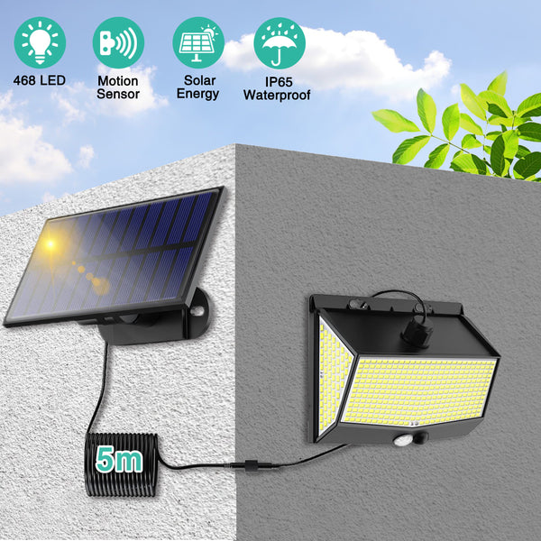 468 LED Solar Sensor Wall Light