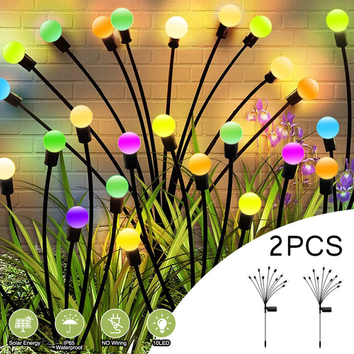 10 LED Solar Firefly Light Festivals