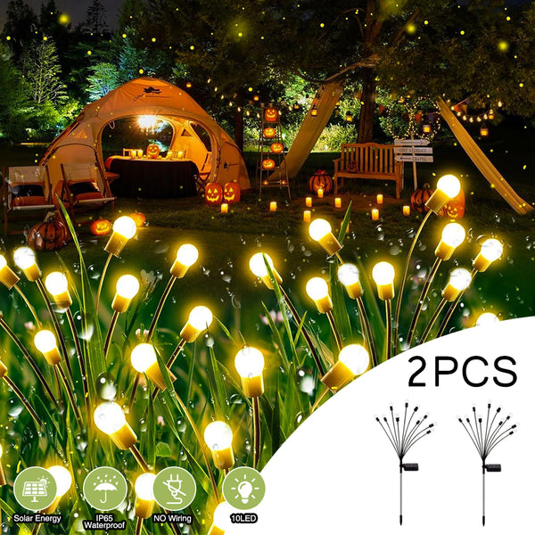10 LED Solar Firefly Light Festivals