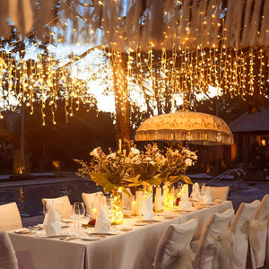 Warm White 400 LED Icicle String Lights Festivals