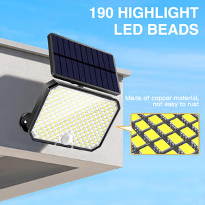 190 LED Solar Sensor Wall Split Light