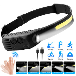LED Motion Sensor Headlamp White Light