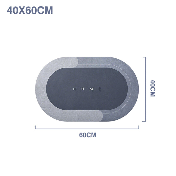 Super Absorbent Floor Mat Oval