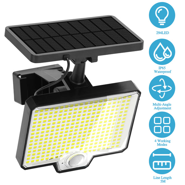 294 LED Solar Sensor Wall Split Light