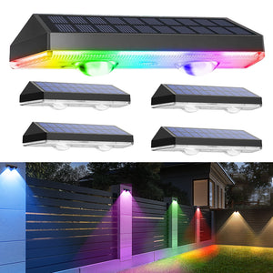 Solar Fence Wall Light RGB & Warm White