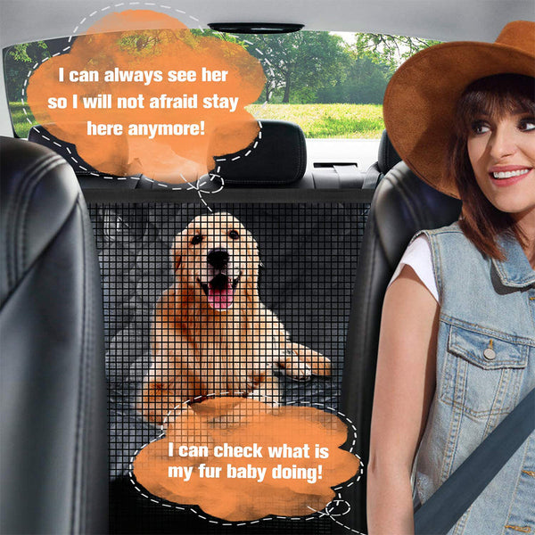 Pet Back Car Seat Coverr - Mesh window zipper
