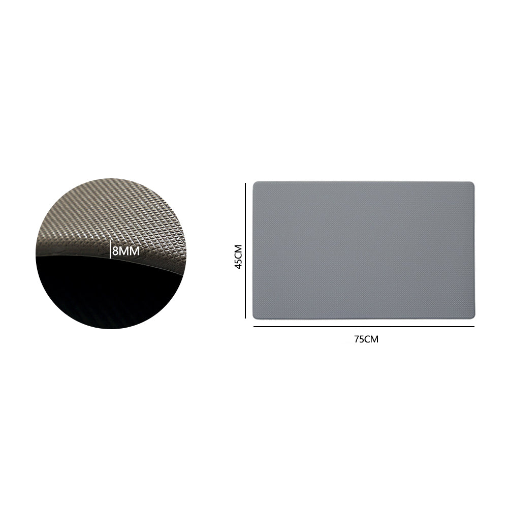 PU Leather Kitchen Mat Grey