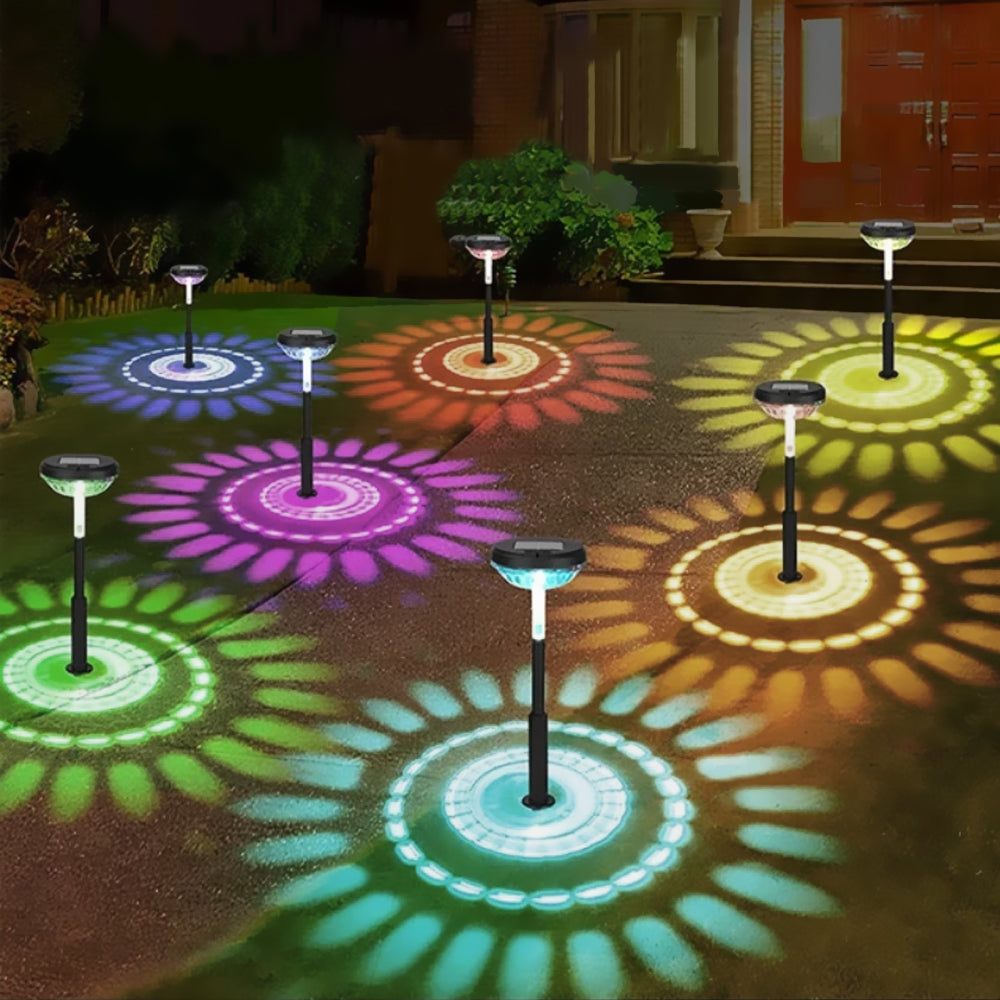 Solar Pathway Lights Warm White + RGB